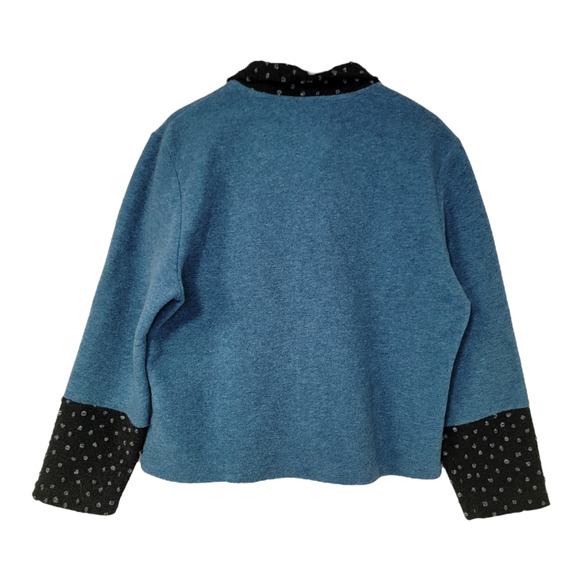TIB Design Womens Cardigan Sweater Wool Blend Long Sleeve Blue Size L - Picture 3 of 12